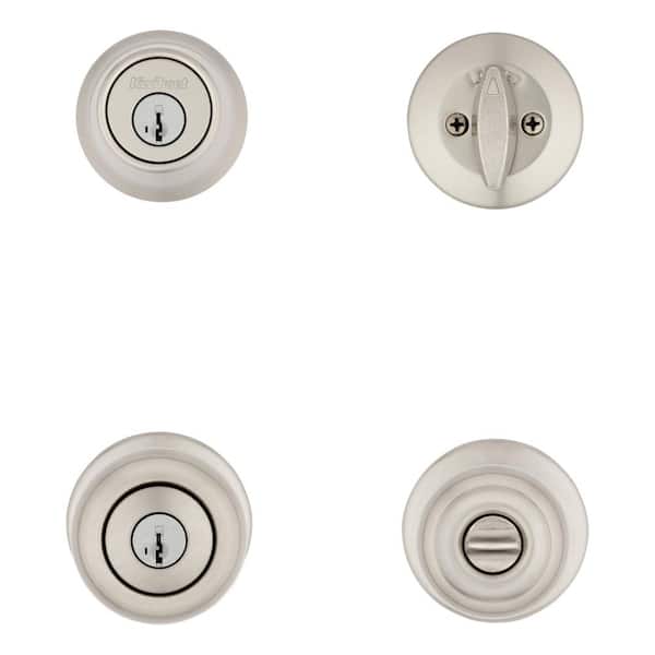 Cove Satin Nickel Single-Cylinder Deadbolt Combo Pack (2-Pack) Cove Satin Nickel Single-Cylinder Deadbolt Combo Pack (2-Pack)