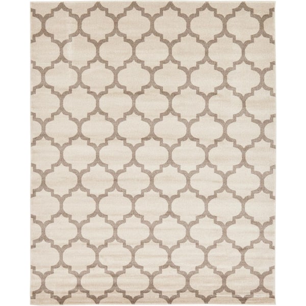 Unique Loom Trellis Philadelphia Beige/Light Brown 8' 0 x 10' 0 Area Rug