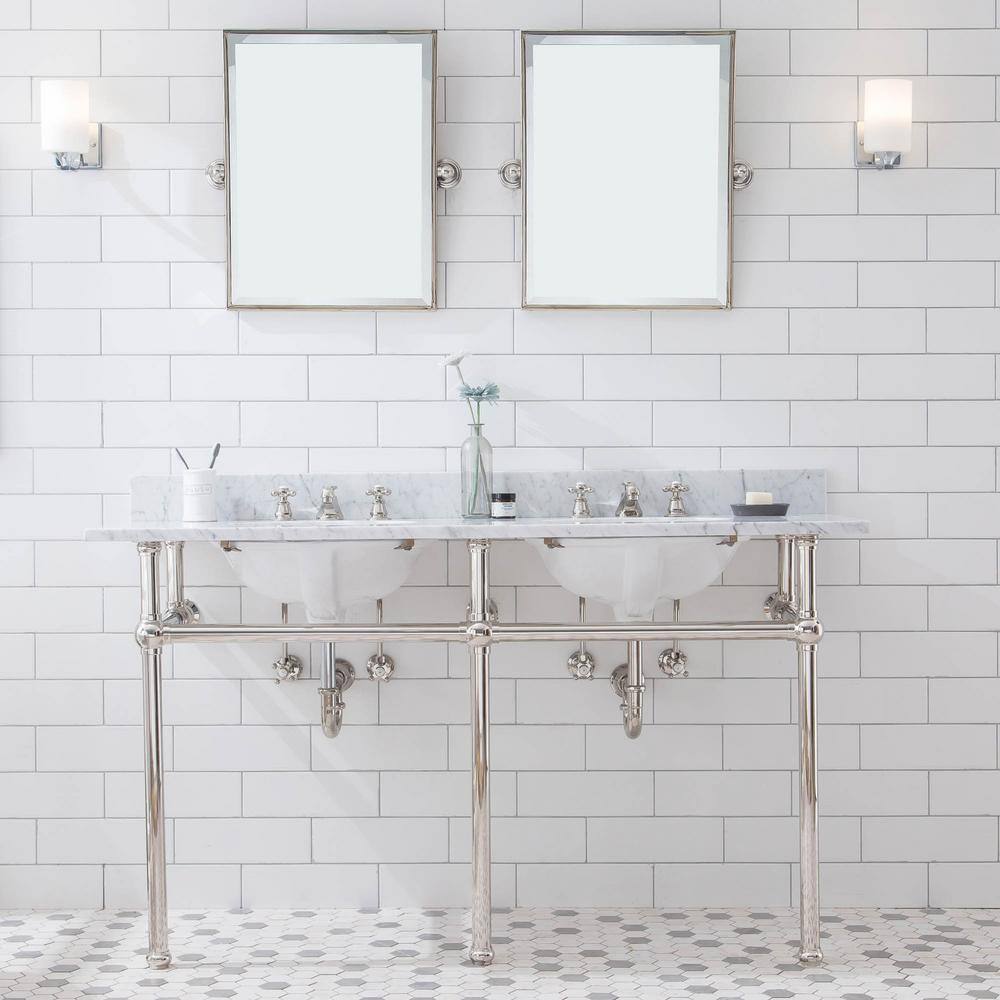 Embassy 60'' Double Sink Console with Marble Top