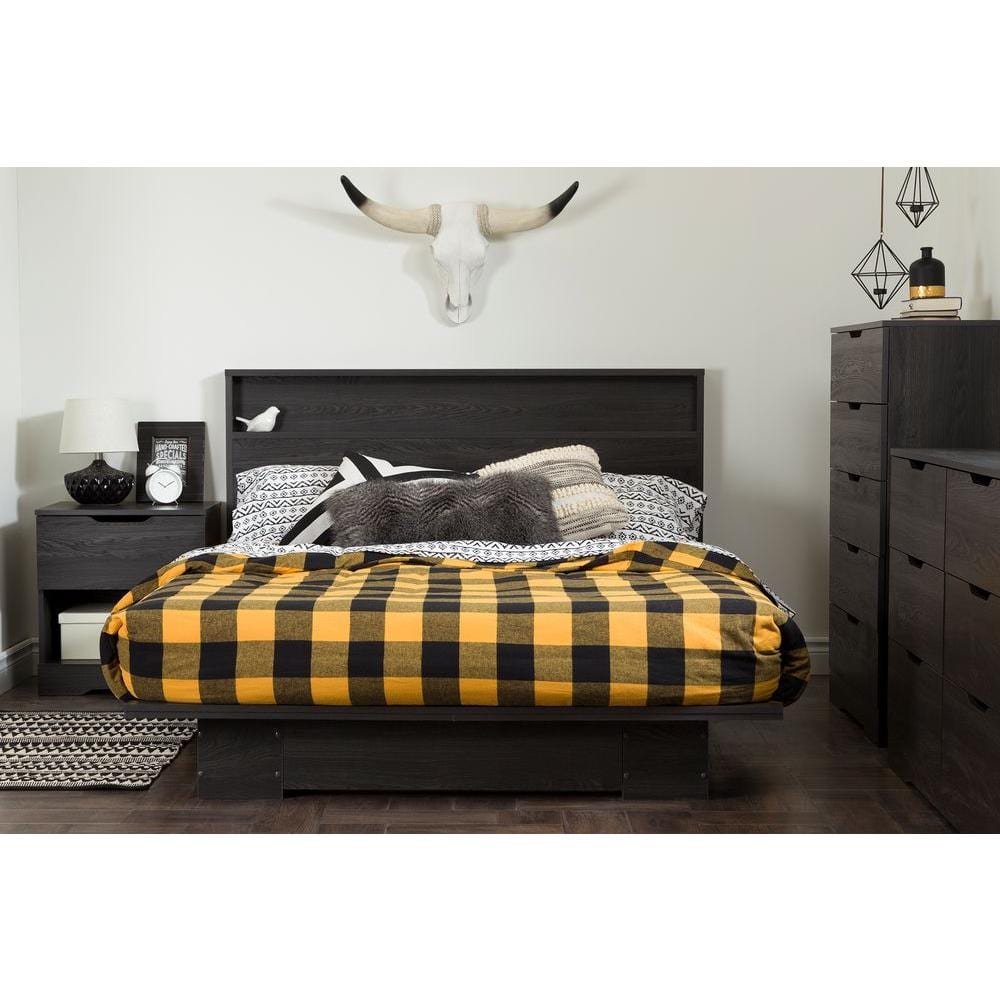 Gray Oak 5-Drawer Vertical Double Dresser