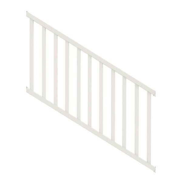 Veranda 6 ft. x 36 in. Select White Vinyl Stair Rail with Square Balusters