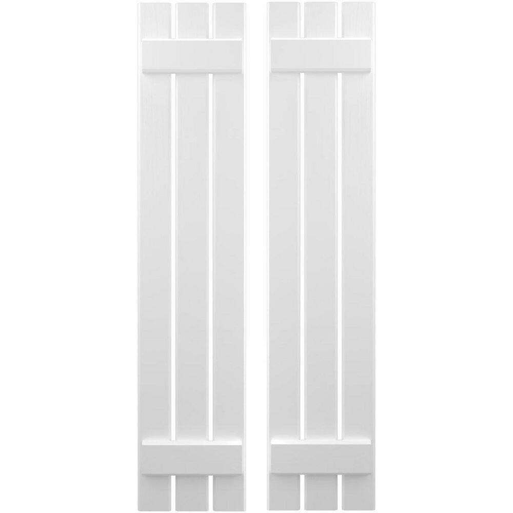 11-1/2 in. W x 82 in. H Americraft 3 Board Exterior Real Wood Spaced Board and Batten Shutters White price history on PriceWatchPro