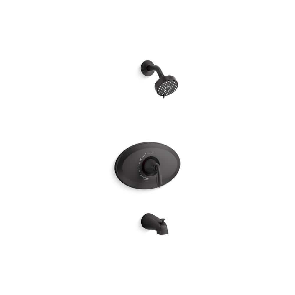 KOHLER Remodel Rite-Temp 1-Handle 2.5 GPM Tub and Shower Trim Kit in ...