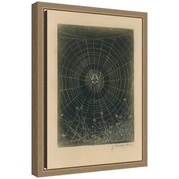 Sylvie "Spider it Its Web" by Nostalgia Prints Animals Framed Canvas Art Print 13 in. x 10 in.