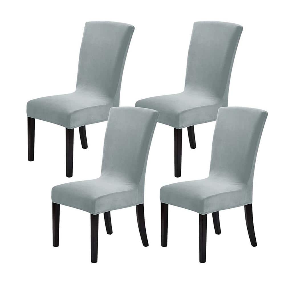 Details about   Universal Stretch Dining Chair Covers Stool Seat Slipcovers Grid Light Grey 