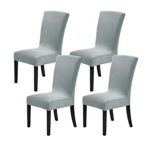 Light Gray Stretch Dining Chair Cover , Set of 4