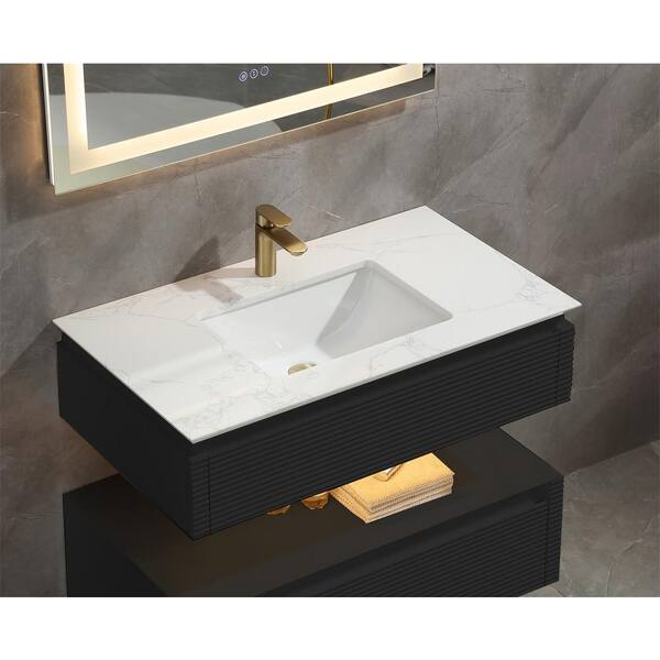 YY♡ Lofeyo Undermount Bathroom Sink 20''x14'' White Rectangle