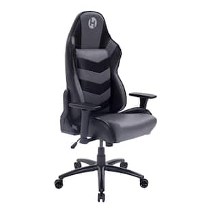 Black and Gray Molded Foam Ergonomic Adjustable Seat Height Swivel Racing Gaming Office Chair with Arms