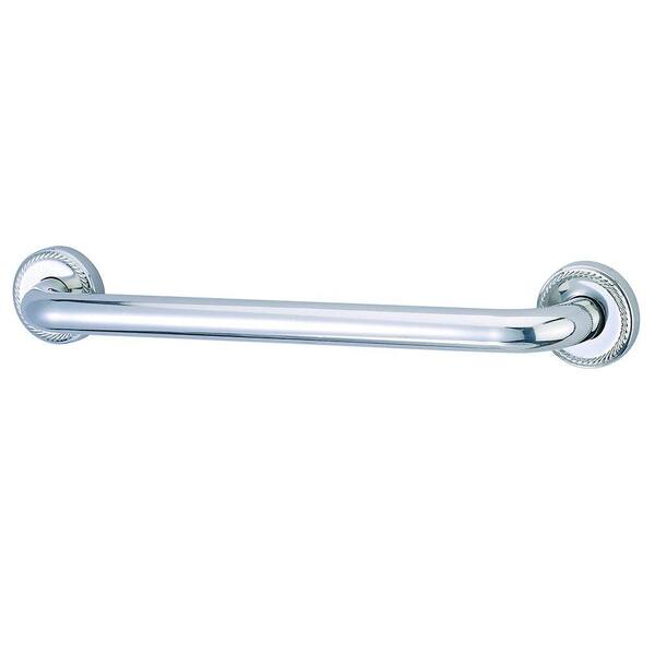 Kingston Brass Roped 36 in. x 1-1/4 in. Grab Bar in Polished Chrome