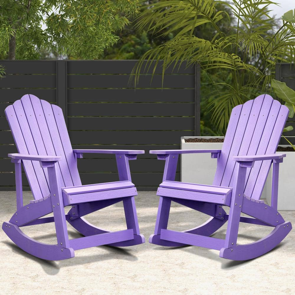 Purple resin store adirondack chairs