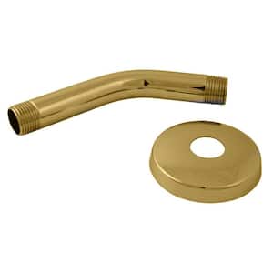 Shower Arm and Escutcheon, Polished Brass