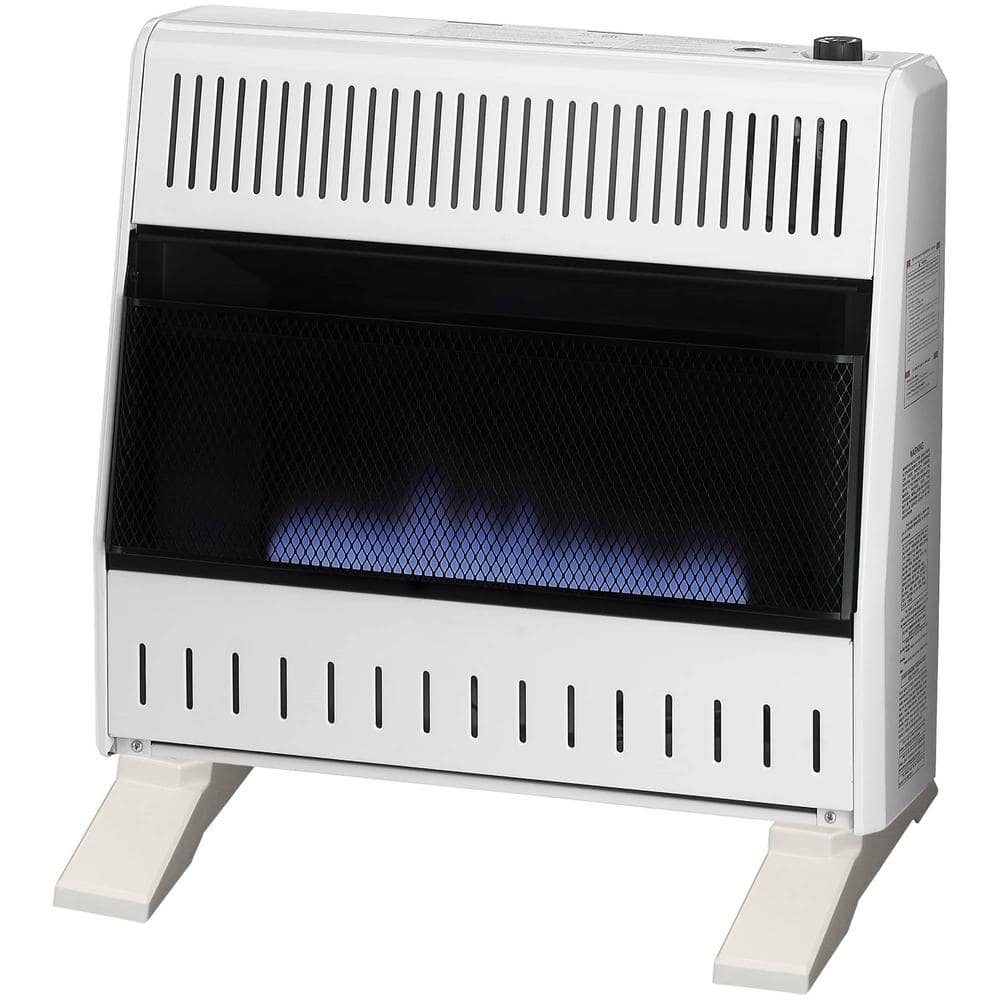 30,000 BTU Natural Gas Ventless Blue Flame Space Heater With Base Feet, Man