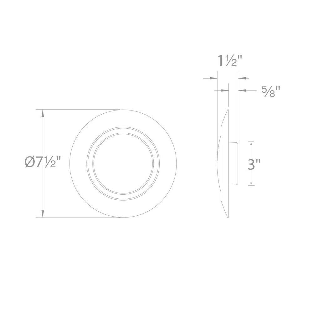 White Aluminum LED Flush Mount Ceiling Light Pack
