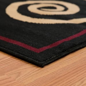 Billow Burgundy 8 ft. x 11 ft. Indoor Area Rug