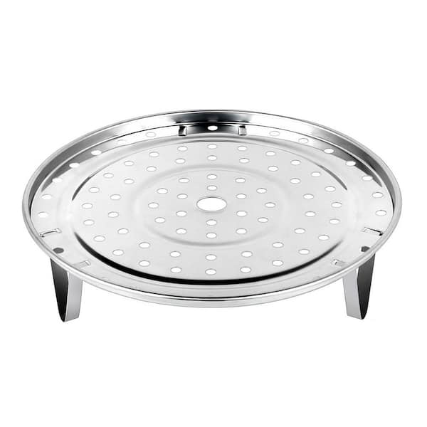 Stainless Steel Steamer Rack Silver Steam Tray with Removable Three-Leg Design for Cookware and Pressure Cooker