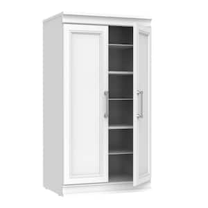 Modular Storage 21.38 in. W White Reach-In Tower Wall Mount 12-Shelf Wood Closet System