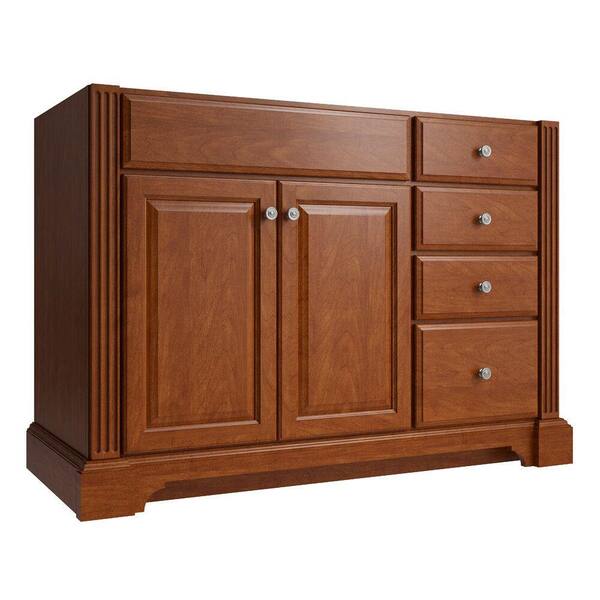 Cardell Exeter 48 in. W x 21 in. D x 34.5 in. H Vanity Cabinet Only in Clove