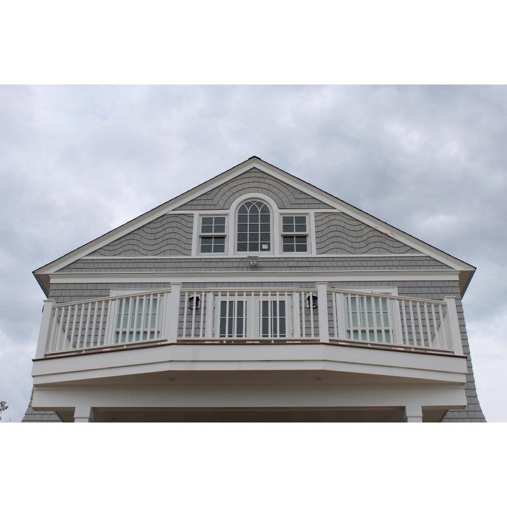 White PVC and Stainless Steel 10 ft. Stair Railing Kit