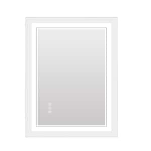 40 in. W x 24 in. H Large Rectangular Frameless Anti-Fog Wall Mounted Bathroom Vanity Mirror in White