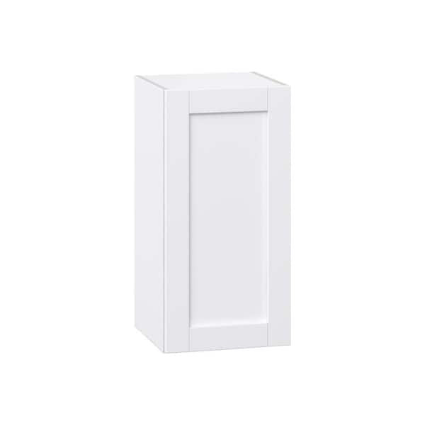 J COLLECTION Milton 15 in. W x 14 in. D x 30 in. H Assembled Shaker Wall Kitchen Cabinet in Bright White