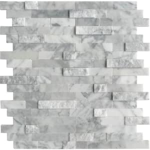 Carrara White 11.5 in. x 10.7 in. Natural Marble Peel and Stick Tile (5-Tiles, 4.5 sq. ft.)