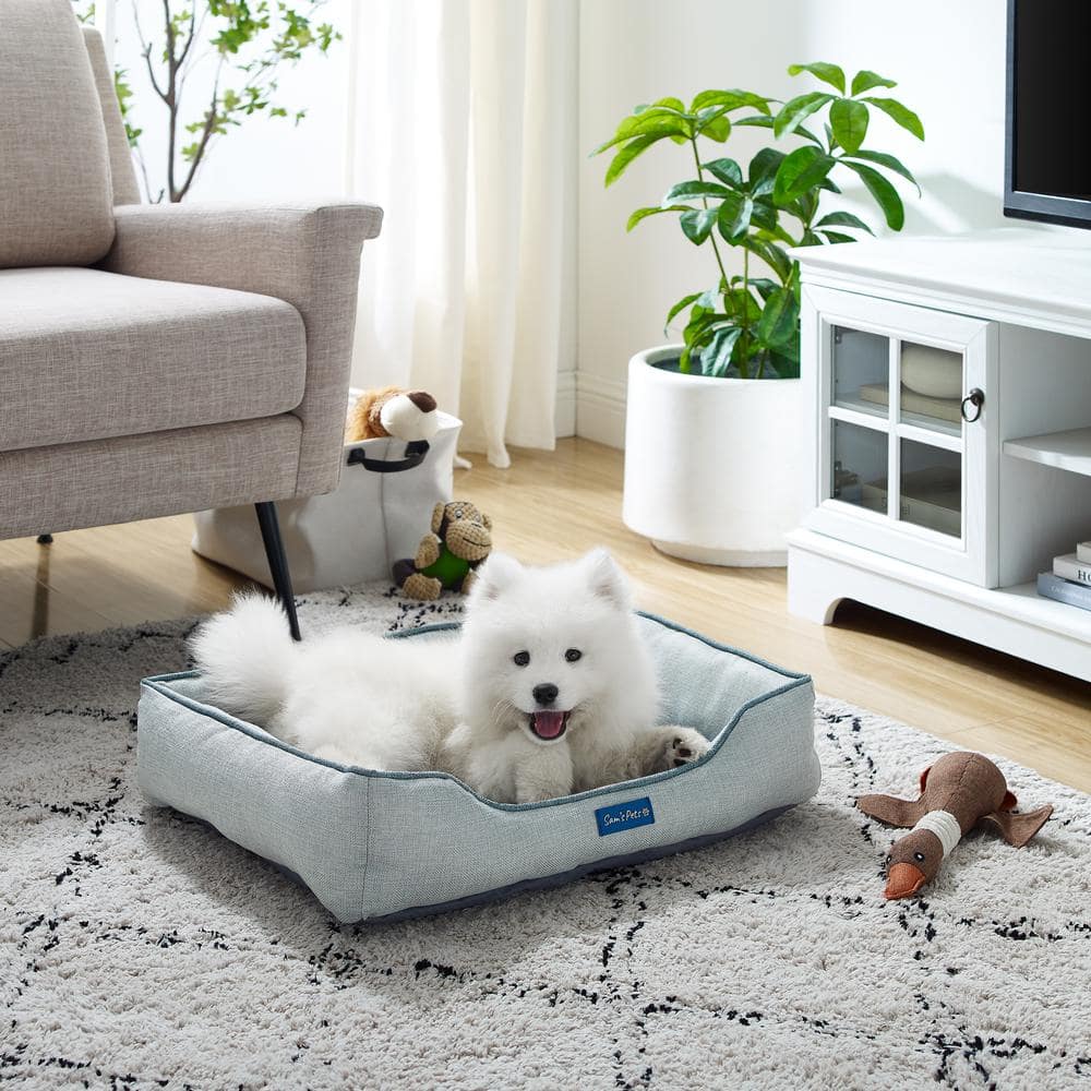 Arthur Small Gray Polyester Outdoor Dog Bed
