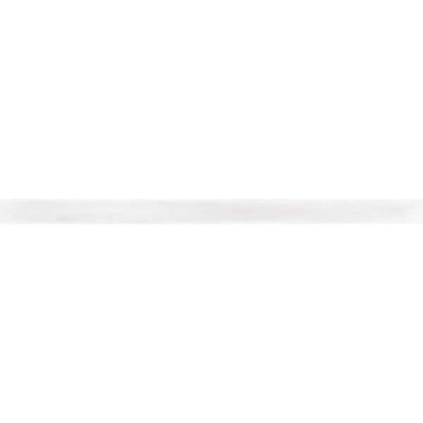 Taj White Satin Glazed Ceramic Quarter Round Wall Trim, 0.6 in. x 10 in.