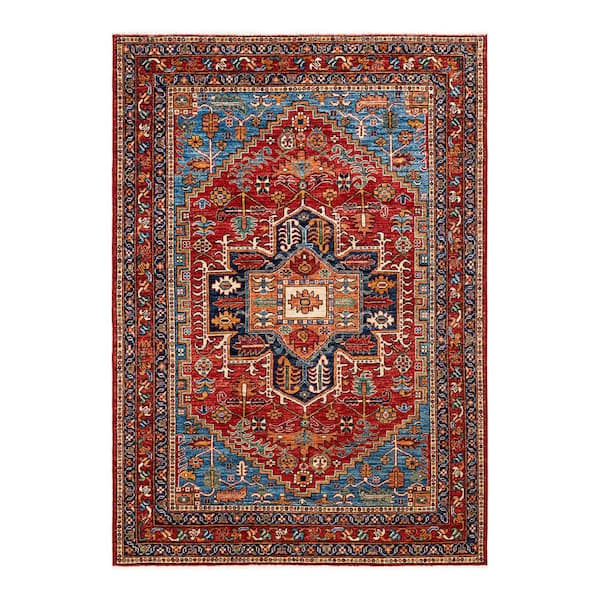 Solo Rugs Serapi One-of-a-Kind Traditional Orange 5 ft. x 7 ft. Hand Knotted Tribal Area Rug