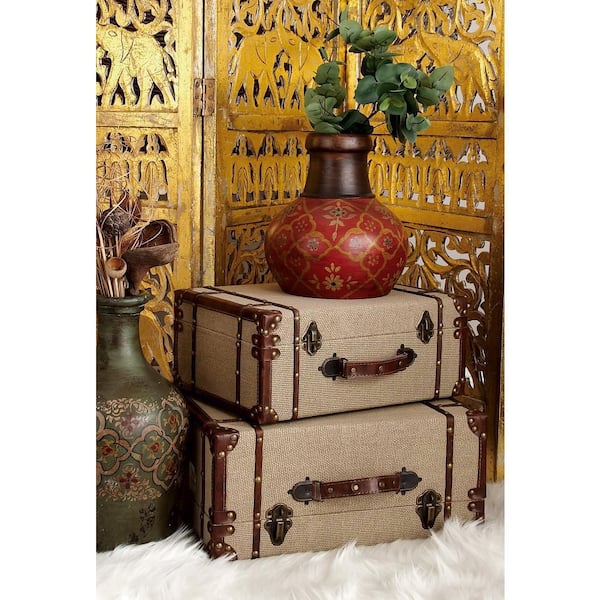 Small Antique Trunk Travel Steamer Storage Treasure Chest
