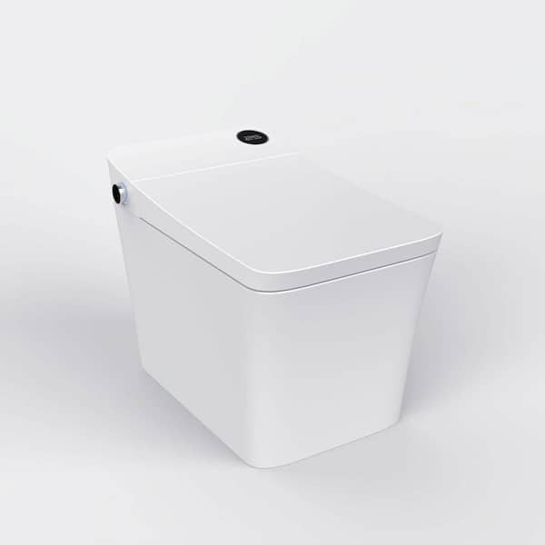 Smart Bidet Toilet 1.28 GPF in White with UV Self-Cleaning Nozzle, Auto Open/Close, Night Light & Remote Control