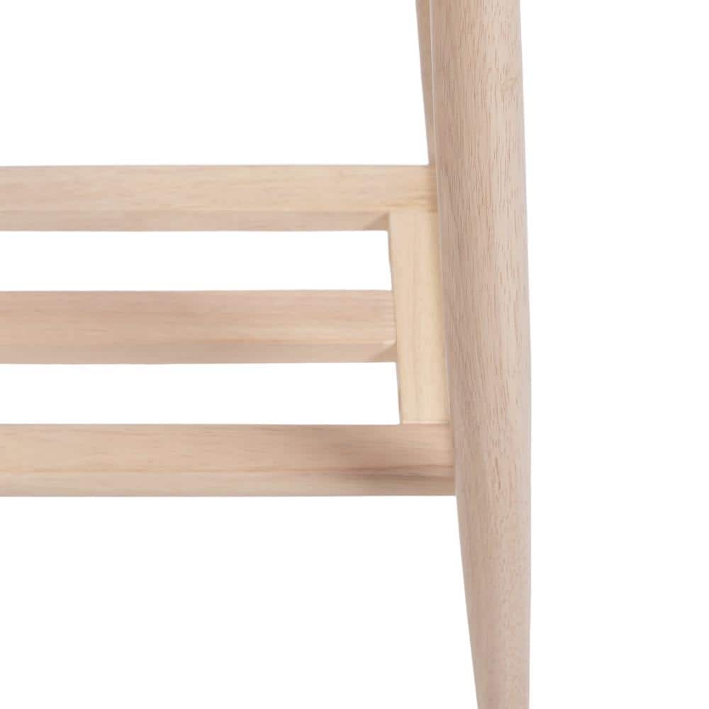 Natural Light Wood Console Table with Storage Shelf