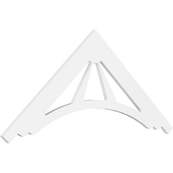 Pitch Stanford 1 in. x 60 in. x 27.5 in. (10/12) Architectural Grade PVC Gable Pediment Moulding