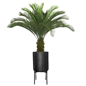 63.5 in. Artificial Cycas Palm Tree in Chevron planter