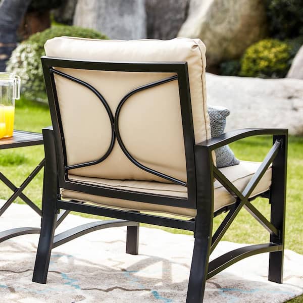 Patio Festival 3-Piece Metal Patio Deep Seating Set with