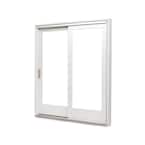 71-1/4 in. x 79-1/2 in. 400 Frenchwood White/Pine Left-Hand Sliding Patio Door with Nickel Hardware