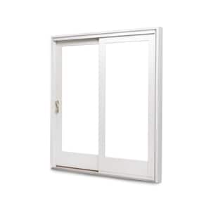 71-1/4 in. x 79-1/2 in. 400 Frenchwood White/Pine Left-Hand Sliding Patio Door with White Hardware