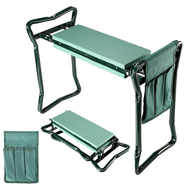 ATENGNES 2-in-1 330 lbs. Portable Foldable Lightweight Garden Soft Cushion EVA Foam Pad Kneeler Seat with Tools Pouch