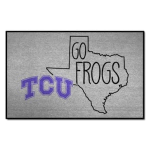 TCU Horned Frogs Southern Style Gray 1.5 ft. x 2.5 ft. Starter Area Rug