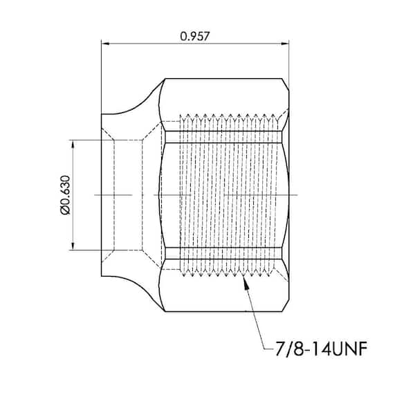 5/8 in. Forged Flare Brass Nut Fitting (2-Pack)