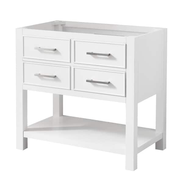 Brooks 36 in. Bath Vanity Cabinet without Top in White