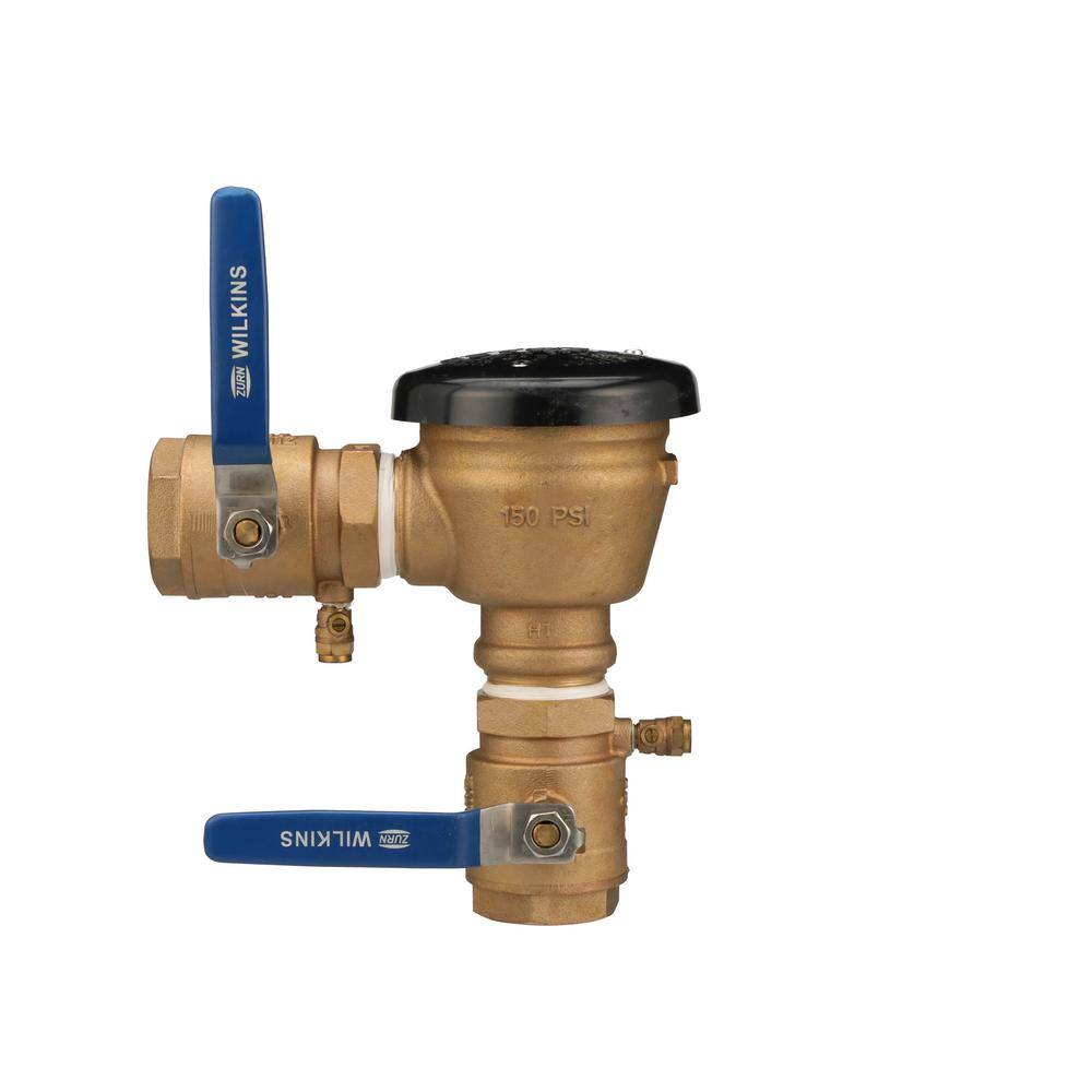 ZURN 1" Bronze Full Port Tapped Ball Valve – T Handle, PVB Backflow Repair, Wilkins 1-850T Ported