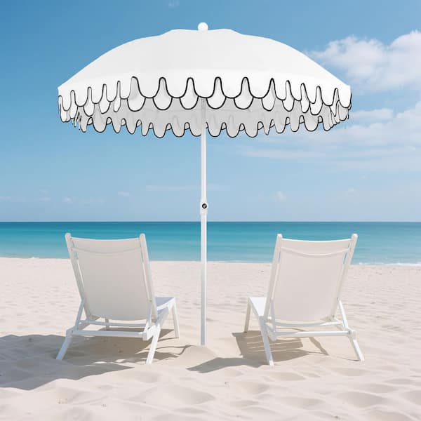 6 ft patio umbrella scalloped Best Choice Products 7.5ft Market with Wavy Trim, Fade-Resistant, Crank & Tilt, Wind Vent edge patio umbrella to infuse your backyard 11ft Scalloped Patio Umbrella with