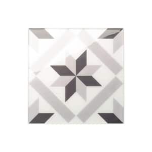 Vintage Fiori Gray 7.75 in. x 7.75 in. Vinyl Peel and Stick Tile (1.59 sq. ft./4-pack)