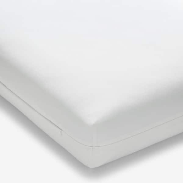 Waterproof Crib Mattress Protector - White, Size Crib, 27.25 in. W x 51 in. L x 6 in. H, Cotton | The Company Store
