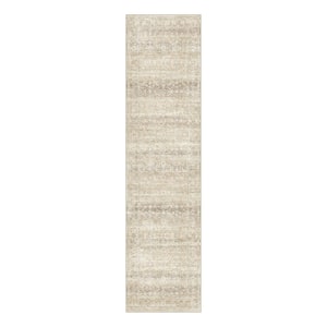 HaiiMeid Holly 9 ft. X 12 ft. Taupe Distressed Vintage Floral Area Rug ...