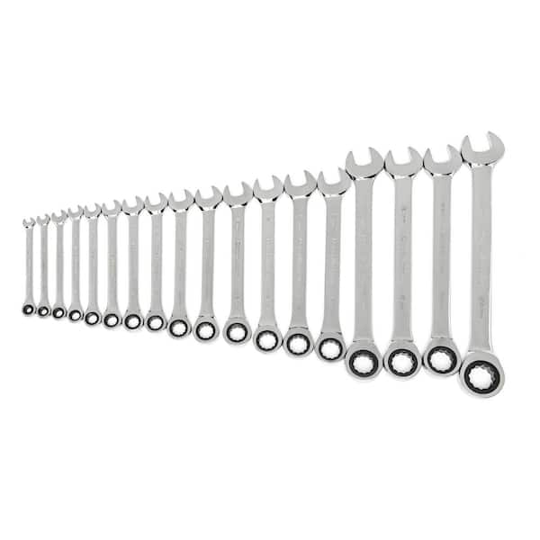 GEARWRENCH 72-Tooth 12 Point Ratcheting Combination Metric Wrench Set (18-Piece)
