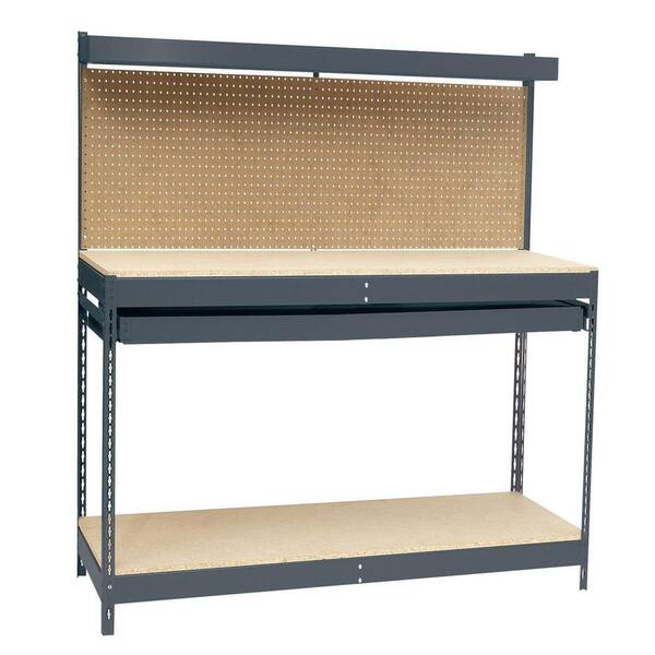 Edsal 48 in. W x 24 in. D Workbench with Storage