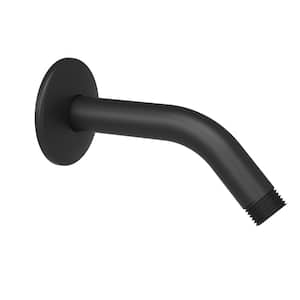 6 in. Shower Arm with Flange in Matte Black