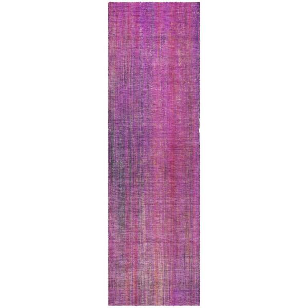 Dream Shag Premium Machine Washable Abstract ADS552 Lilac 2 ft. x 7 ft. Runner Rug