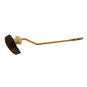 JONES STEPHENS Toilet Tank Trip Lever for TOTO THU004 Side Mount with 10  in. Offset Brass Arm & Metal Handle in Brushed Nickel T018BN - The Home  Depot